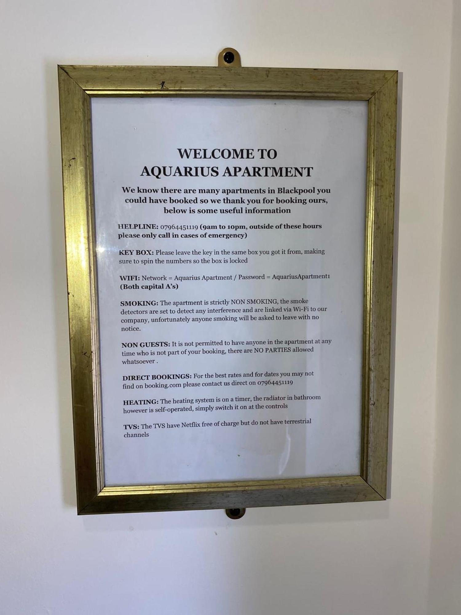Aquarius Apartment - Sea View - Sleeps Seven Blackpool Ngoại thất bức ảnh